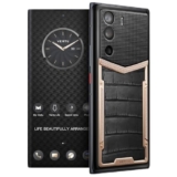 METAVERTU Luxury Custom Made – 18K Gold Frame con pelle di alligatore Web3 5G Phone – Nero (12G+512G)