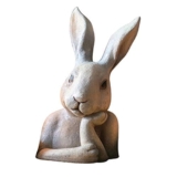 MMAXZ Ornamenti Zen Busto La Scultura di Animali Sta pensando a Un Problema Statua di Coniglio Grandi Ornamenti Giardino Domestico Decorazione Creativa Regali Adatti Decorazione Feng Shui