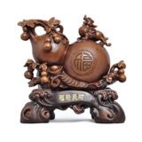 MMAXZ Ornamenti Zen Decorazione Zucca Creativa Soggiorno per la casa Feng Shui Lucky Wu Lou Decorazione per armadietto del Vino Apertura della società Regali aziendali Bogu Frame Crafts Decorazion