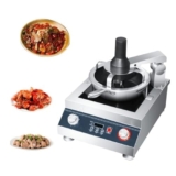 Macchina Da Cucina Automatica Commerciale, Robot Da Cucina Intelligente Da 9 Litri 5000 W Con Timer 24 Ore, Controllo Della Temperatura 60-260 ℃, Padella Antiaderente In Acciaio Inossidabile
