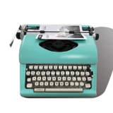 Macchina da Scrivere Portatile, Classica Macchina in Metallo reinciso Che Funziona Senza intoppi Regalo letterario retrò, per Prendere Appunti, Lettere, memorie 38 * 38 * 15 cm,Verde