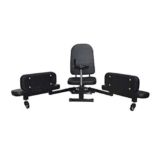 Macchina per allungare le gambe Dispositivo portatile per estendere le gambe Spacca gambe Attrezzo da palestra Attrezzatura per il fitness per balletto con schienale regolabile (Colore : Nero) (