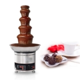 Macchina per fontana di cioccolato a 5 livelli, macchina per cascata di cioccolato commerciale in acciaio inossidabile, macchina per sciogliere il formaggio riscaldata regolabile da 0℃ a 150 ℃