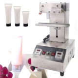 Macchina sigillatrice per tubi commerciali da 250 W, sigillatrice automatica per tubi termoplastici da 5-25 pezzi/min, tubo in alluminio-plastica per dentifricio da 10-22 cm, sigillatura, rifilatura