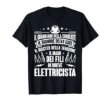 Maestro Di Elettricità In Breve Elettricista Maglietta