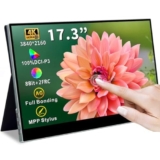 Magedok 17,3 Pollici 4K Touchscreen Monitor portatile, UHD 100% P3 Piccolo Monitor HDR IPS Eye Care Game Display USB C Mini HDMI Per PC Phone Mac Console di gioco