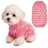 Maglione Cane Cuore Maglioncino Cane San Valentino Caldo Maglioncino Cane Taglia Piccola Maglione Gatto Rosa Maglioncino per Cani di Taglia Piccola e Media S