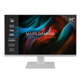 Mars Gaming MV-24, Monitor 24” IPS FHD 120Hz, HDR10 1ms, FreeSync e G-SYNC, Monitor PC Altoparlanti Integrati, Inclinazione 25°, Low Blue Light e Flicker Free, HDMI + DisplayPort + Jack 3,5mm, Bianco