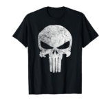 Marvel Punisher Skull Symbol Distressed Maglietta
