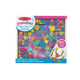 Melissa & Doug Kit Braccialetti Fai Da Te Bambina | Perline In Legno, Idee Regalo Bimba 5 Anni In Su