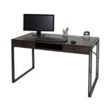 Mendler Scrivania Ufficio Computer HWC-A27 MDF con cassetti 70x122x75cm Colore Legno Scuro