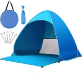 Miconi Tenda da Spiaggia Mare Pop Up Portatile con Protezione Solare UPF 50+ per 1-3 Persone, Leggera e Facile da trasportare, per Vacanza, Campeggio Viaggi Giardino(165 * 150 * 110) cm