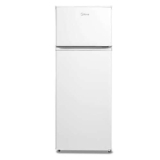 Midea MERT210FGE01 Frigorifero doppia porta 204 L, frigorifero combinato, 176kWh/annum, controllo della temperatura regolabile, Luce LED, Bianco