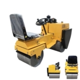 Mini rullo da strada compatto da 1 tonnellata, rullo vibrante idraulico a doppio tamburo per compattazione di asfalto e pavimentazione, perfetto per piccoli lavori di costruzione