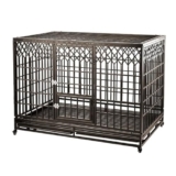 Mobili per gabbia per cani resistenti alla masticazione, vassoio rimovibile multiuso, rustico, per interni per cani di taglia piccola, media e grande