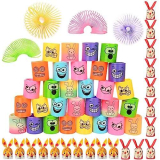 Molle per Bambini Gadget 30Pcs Regalini Fine Festa Compleanno +20Pcs Sacchettini Compleanno Bambina Invitati Idee Pensierini Dopo Molla Giocattolo Regalino 2 3 4 5 8 10 Anni Bambino Mini Giochi Kit