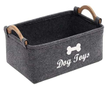 Morezi Cestino Porta Giocattoli per Animali Domestici, utilizzato per conservare Giocattoli per Cani, Vestiti per Cani, Cibo per Cani e Altri Articoli per Animali-Cane Grigio