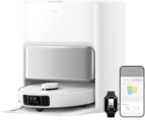 Mova Robot aspirapolvere P50 Pro Ultra con mocio flessibile, aspirazione 19.000 Pa, spazzola anti-groviglio, svuotamento e pulizia automatica, superamento ostacoli, controllo vocale, video e app