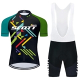 Moxilyn Abbigliamento Ciclismo Set Manica Corta Tuta Ciclismo Uomo Completo Ciclismo Estivo per Bici da MTB con Pantaloncini Imbottiti in Gel Traspirante