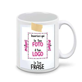 Mr. Gadgets Tazza in Ceramica Personalizzabile con Foto e Scritta Stile Polaroid (Mod.16)