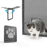 NAMSAN Porta Zanzariera per Animali Domestici Zanzariera per Cane Gattaiola per Zanzariera Schermo Facile da Installare Lackable Porta Schermo per Gatto/Piccolo Cane (24cm × 29cm)
