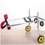 NEDOES Carrozzina per Cani per Zampe Posteriori per disabili Riabilitazione per Animali Domestici Carrozzina per Cani in Alluminio Passeggini per Cani Regolabili (XXS)