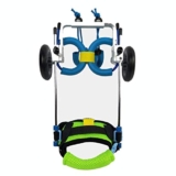 NEDOES Sedia a rotelle per Cani e Animali Domestici, Sedia a rotelle Regolabile per Cani, Riparazione delle Zampe Posteriori, Passeggino per Cani a 2 Ruote Facile (XS (widening))