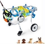 NEDOES Sedia a rotelle per cani e animali domestici, passeggino regolabile in acciaio inox, sedia a rotelle per cani e animali domestici, riabilitazione assistita quadriplegica per cani d (X)