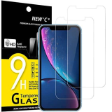 NEW’C 2 Pezzi, Vetro Temperato per iPhone 11 e iPhone XR (6,1 Pollici), Pellicola Prottetiva Anti Graffio, Anti-Impronte, Senza Bolle, Durezza 9H, 0,33mm Ultra Trasparente, Ultra Resistente