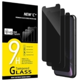 NEW’C 3 Pezzi, Pellicola Protettiva Privacy per iPhone 11, iPhone XR, Angolo di Privacy 35 Gradi Bilanciato con Protezione per Gli Occhi, Durezza Ultra Resistente 9H, Senza Bolle