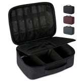 NEWHEY Borsa Organizer per Cavi Impermeabile Doppio Strato Gadget Accessori Elettronici Porta Cavi da Viaggio USB Drive Caricatore Power Bank iPad Nero