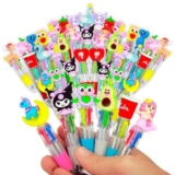NHDDGR 30 Penne Multicolore, Penna Multicolore 4 Colori Set di Penne a Sfera con Adorabili Animali Kawaii, 4-in-1 Penne Regalini Fine Festa Gadget Compleanno Bambini per Feste, Regali Bambini Premi