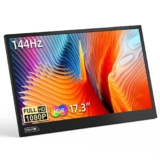 NIUTO Monitor portatile 144 Hz 17,3″ 100% sRGB FHD HDR IPS 1920 x 1080 VESA ultra sottile doppio altoparlante con tipo-C Mini HDMI per computer portatile, telefono, PC, interruttore, PS5, Xbox,