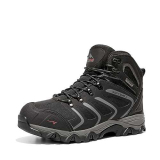 NORTIV 8 Stivali da Trekking da Uomo Escursionismo attività all’Aria Aperta Scarpe da Trekking Scarponi Scarpe da Arrampicata Alpinismo,Size 43,Nero/Scuro/Grigio,160448_M-E