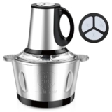 Nestling 600W Tritatutto da Cucina, Robot Tritatore da 2 Litri, Tritatutto per Verdure con 4 Lame Affilate per Carne, Verdure, Aglio e Frutta