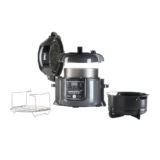 Ninja Foodi Multicooker, 7 in 1, 6L, 9 Funzioni di Cottura, Pentola a Pressione, Friggitrice ad Aria, Cottura Lenta, Griglia e Altro, Acciaio Satinato/Nero, OP300EU