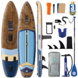 Niphean (Extra Grande) Tavola SUP Gonfiabile per 2+1 Persone/Famiglia, Stand Up Paddle Board con (Facile per Principianti) Ala Bilanciata, Custodia Impermeabile, SUP Gonfiabile Adulti, Idee Regalo