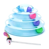 Nobleza – Giocattolo per Gatti, Giocattolo per Gatti con Torre di Binario, Gioco interattivo per Gatti a Torre Circolare con Palline rotanti (25 x 16.5cm)