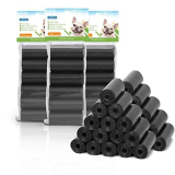 Nobleza Sacchetti Cane Cacca, 1080 unità Sacchetti Cane, Bustine Cane Extra Spessi, Forti e Prova di Perdite, Sacchetti Cane Biodegradabili, 72 Rotoli/1080 Pz, Sei Rotoli per Busta, Nero