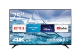 Nokia 75 Pollici (189 cm) 4K UHD Televisori Smart Android TV, DVB-C/S2/T2, Netflix, Prime Video, Disney+, UNE75GV220I, 2022