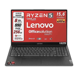 Notebook Lenovo Ryzen 5 7520U QuadCore fino a 4,3GHz in burst mode, Svga AMD RADEON, Display da 15,6″ FullHD, DDR4 8 GB, SSD da 256 Gb, Wi-Fi, Bt, Webcam, Win 11 Pro, Suite Office, Pronto all’Uso