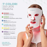 Nourished Bodynskin Maschera di Terapia con Luce LED per Viso & Collo – Dispositivo per la Cura della Pelle del Viso – 7 Colori Rosso & Blu – Ringiovanimento, Prodotto Anti-invecchiamento per le Rughe