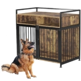 OLSKFUH Casa Cucce per Cani in Stile Moderno, Cucce per Cani Resistenti E Super Robuste, per Cani di Piccola/Media/Grande Taglia, Anti-Masticazione, con Tavolino Laterale Portaog,