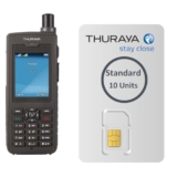 OSAT Thuraya XT-PRO – Telefono satellitare doppio + SIM prepagata standard da 10 unità, validità 30 giorni, robusto, impermeabile, GPS, lunga durata della batteria, Dual SIM, affidabile per avventure