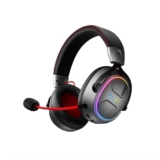 OXS Storm G2 Cuffie da Gioco Wireless, Audio Surround Virtuale 7,1, 3 Modalità EQ, Bassa Latenza 2,4 GHz, Driver da 50 mm, Luce RGB, Bluetooth 5.3, Compatibile con PC, Console, Cellulare, Nero
