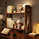 Organizer Da Scrivania In Legno Organizer Da Scrivania Con Ripiano Superiore Con Spazio Di Archiviazione Multiuso Per Ufficio Domestico(Black walnut,60cm/23in)