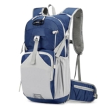 Outplea Zaino da ciclismo traspirante, impermeabile, con copertura per casco, per mountain bike, corsa, escursionismo, sci, passeggiate, Blu