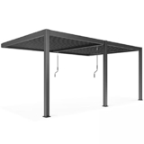 Oviala Pergola bioclimatica sostenuta Alluminio 6 x 3 x 2.5 m