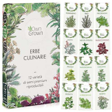 Owngrown – Set Di Semi Di Erbe Semi Da Piantare – 12 Erbe Per Giardino E Cucina Semi Di Prezzemolo, Erbe Di Provenza, Erbe Italiane, Semi Di Coriandolo, Semi Di Aneto