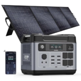 P2001 PLUS Centrale elettrica portatile con Pannello Solare da 200W,2400 W generatore solare da 2048 Wh, batteria LiFePO4, ricarica rapida da 1800 W, controllo tramite APP intelligente